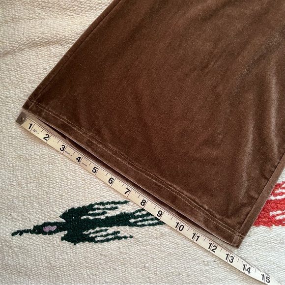 ASOS Design Curve velvet flares in mink • Size 18 • gold brown casual pants - Picture 8 of 12